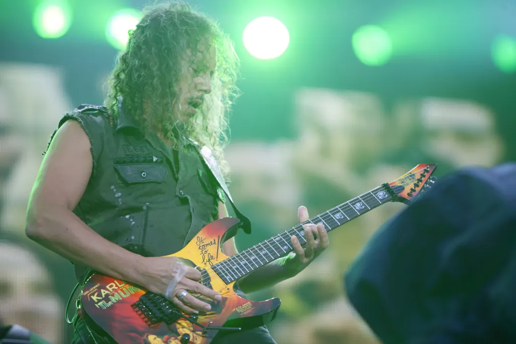 Kirk Hammett of Metallica performing at Sonisphere 2011